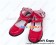 Mirror Red Pop Crossing Straps Chunky Princess Lolita Shoes