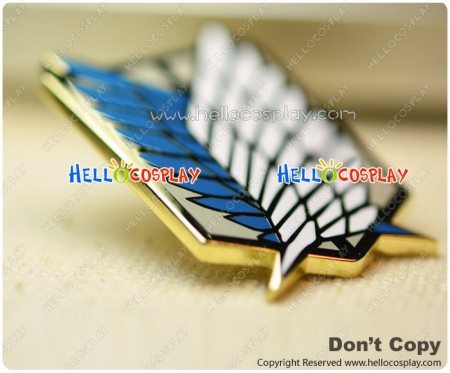 Attack On Titan Cosplay Free Wings Badge Golden Blue White