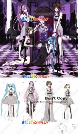 Vocaloid 2 Cosplay Megpoid Gumi White Dress Costume