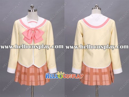Nichijou Cosplay Yuko Aioi Costume School Girl Uniform