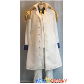 One Piece Cosplay Aokiji Kuzan Costume Admiral Sakazuki White Coat