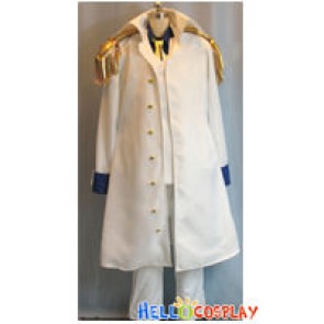 One Piece Cosplay Aokiji Kuzan Costume Admiral Sakazuki White Coat