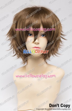 Wig 30CM Cosplay Flaxen Brown Universal Short Layered