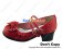 Matt Wine Red Ruffle Instep Straps Chunky Princess Lolita Shoes