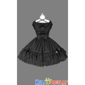 Gothic Lolita Punk Luxurious Black Dress