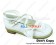 Matt White Bow Low Heels Chunky Sweet Lolita Shoes