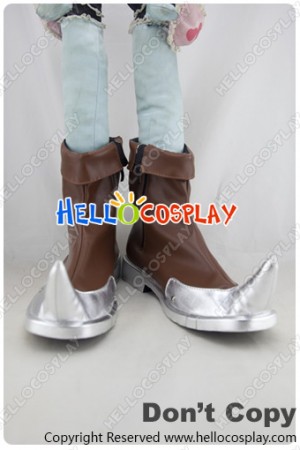 Space Dandy Cosplay Dandy Brown Silver Short Boots