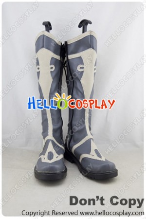 Final Fantasy XIV Online Cosplay Shoes Grey Long Boots