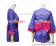 Angel Feather Cosplay Lace Kimono Dress Costume Blue Purple