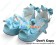 Mirror Blue Heart Shaped Ruffle Platform Princess Lolita Shoes
