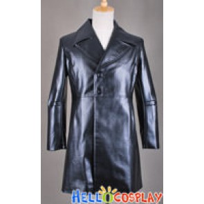 Sweeney Todd Black Leather Coat