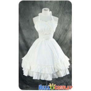 Gothic Lolita Dress Cosplay Costume Cute White