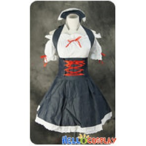 Maid Cosplay Red Ribbon Dress Sweet Costume