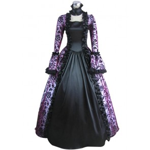 Victorian Lolita Georgian Reenactment Gothic Dress Purple