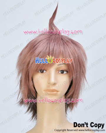 Danganronpa Dangan Ronpa Cosplay Makoto Naegi Light Brown Wig