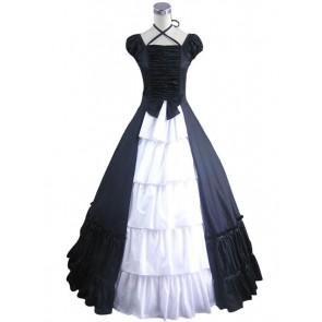 Civil War Gothic Lolita Satin Ball Gown Black Dress