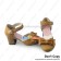 Princess Lolita Shoes Beige Sweet Bow Lace Ankle Strap Chunky PU Leather Sandals