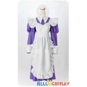 Suzumiya Haruhi Cosplay Mikuru Asahina Purple Maid Dress Costume