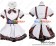 Sweet Red Lattice Bow Knot Cosplay Maid Dress Costume