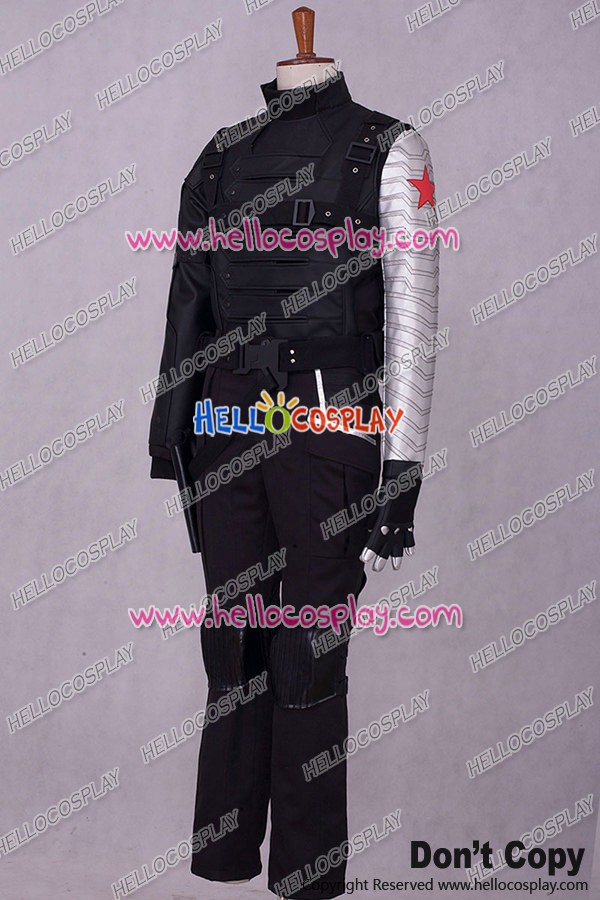 Captain America2 Winter Soldier Bucky Barnes Cosplay Costume Outfit COS Tailored