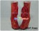 Wine Red Satin Lace Ruffle Chunky Princess Lolita Boots