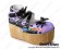 Princess Lolita Shoes Platform Purple Mirror Lace Black Bows Crossing Straps