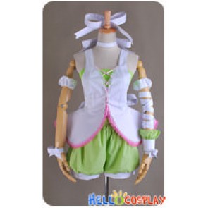 Vocaloid Cosplay Rin Kagamine Costume Uniform Green Pink