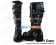 Punk Lolita Boots Black Straps Cross Square Buckles Chunky Lace Up