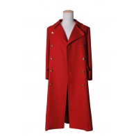 The Fourth Doctor Red Wool Trench Coat The 4th Dr Costume