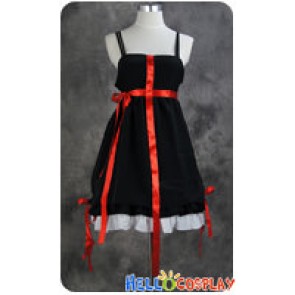 Guilty Crown Cosplay Inori Yuzuriha Black Sling Dress Costume