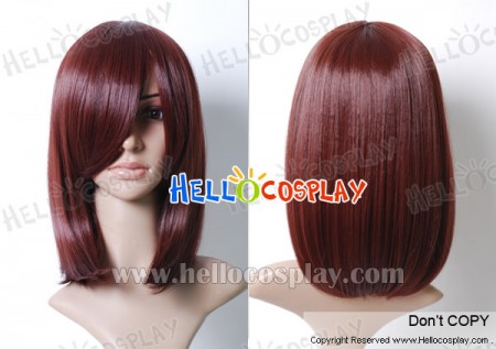 Red Brown 45cm Cosplay Straight Wig