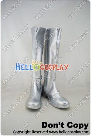 AKB48 Cosplay Shoes Silver Boots