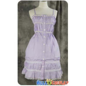 Gothic Lolita Cosplay Purple Sweet Summer Dress Costume