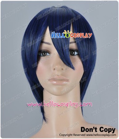 Dark Blue Cosplay Short Layer Wig
