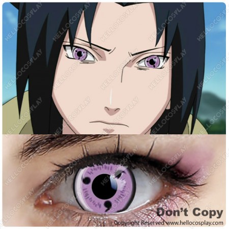 Naruto Cosplay Sasuke Uchiha Purple Sharingan Contact Lense