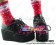 Black And Pink Heart Shaped Platform Punk Lolita Shoes