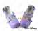 Mirror Purple Back Bow Ruffle Strap Chunky Princess Lolita Shoes