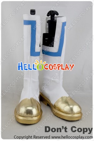 BlazBlue Cosplay Platinum The Trinity White Gold Boots