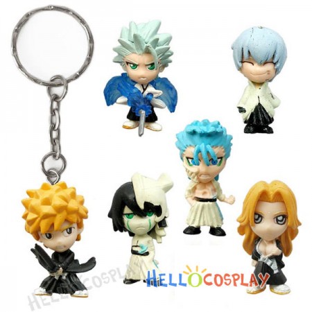 Bleach Q-Version Key Ring 6X New