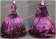 Marie Antoinette Victorian Gothic Ball Gown Purple Wedding Dress