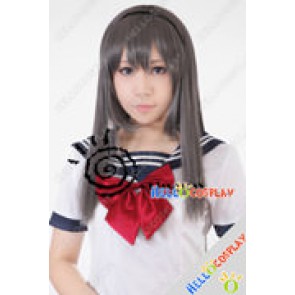 Puella Magi Madoka Magica Cosplay Akemi Homura Grey Wig