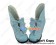 Matt Blue Bows Ruffle Chunky Sweet Lolita Shoes