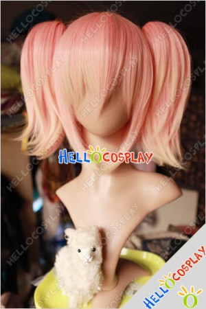 Puella Magi Madoka Magica Cosplay Kaname Madoka Pink Wig