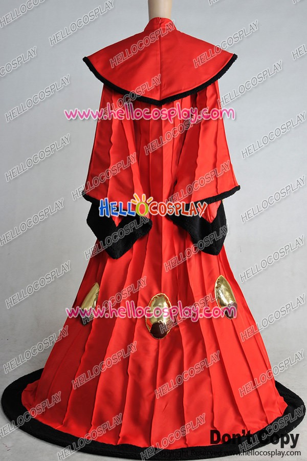 Star Wars Phantom Menace Padme Amidala Cosplay Costume Red Queen Dress