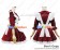 Angel Feather Cosplay Lolita Dark Red Maid Dress Costume