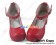 Matt Red Ankle Buckle Strap Chunky Princess Lolita Shoes