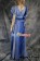 Party Cosplay Blue Chiffon Ball Gown Formal Dress Costume