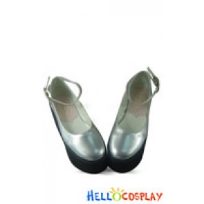 Silver Ankle Strap Platform Princess Lolita Shoes