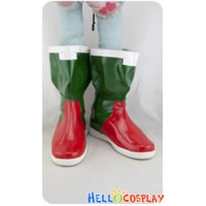 Angelic Layer Shoes Cosplay Mao Green Red Short Boots