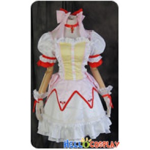 Puella Magi Madoka Magica Cosplay Madoka Kaname Pink Uniform Costume